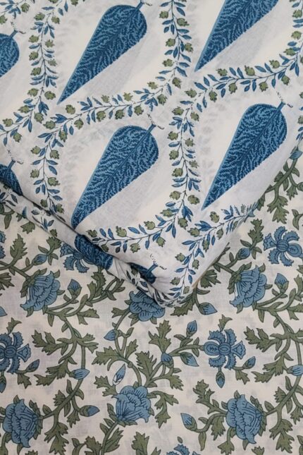 Purple printed fabric